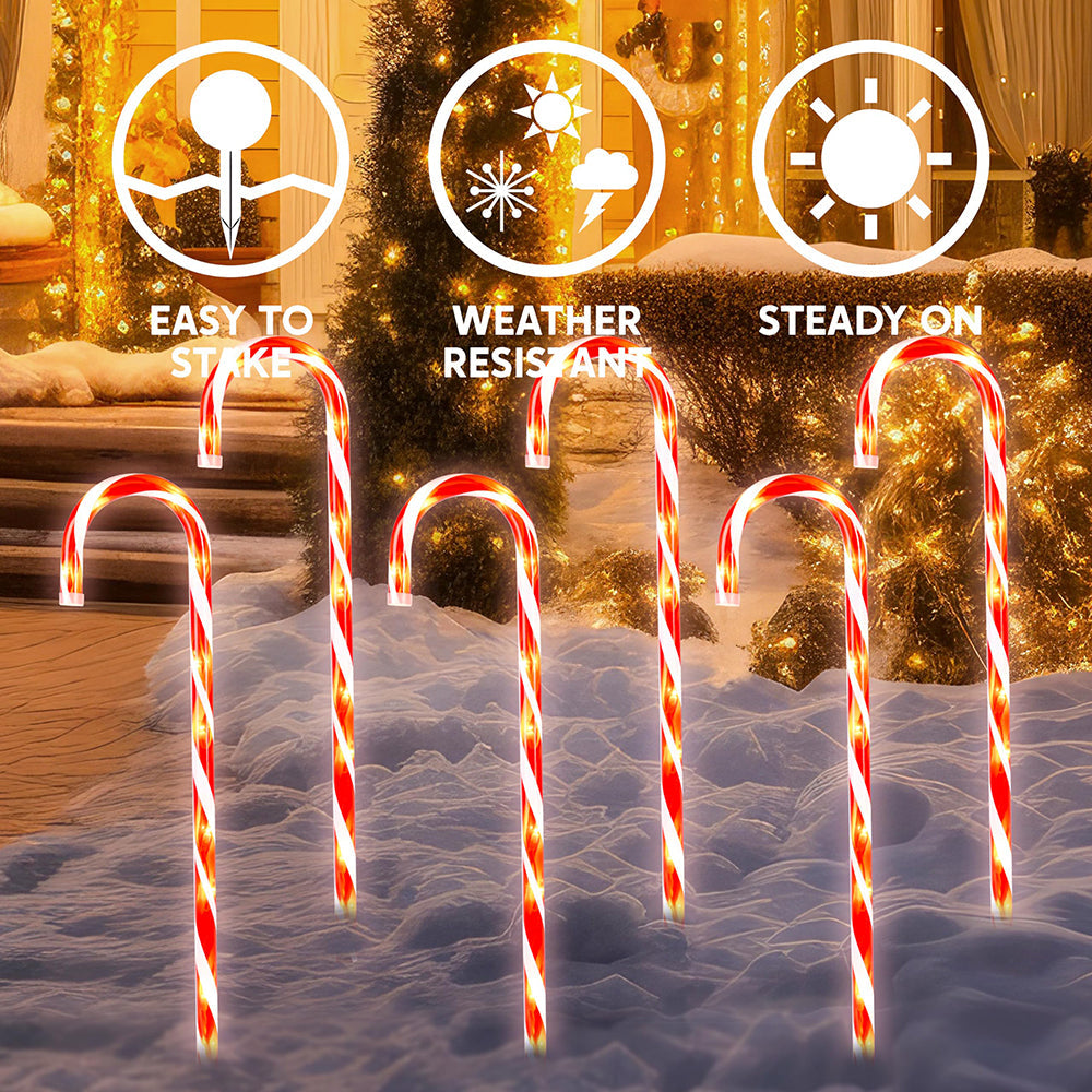 Solar powered outdoor Christmas decorative lights by AxiaTool, featuring vibrant bulbs and a festive design for holiday decor.