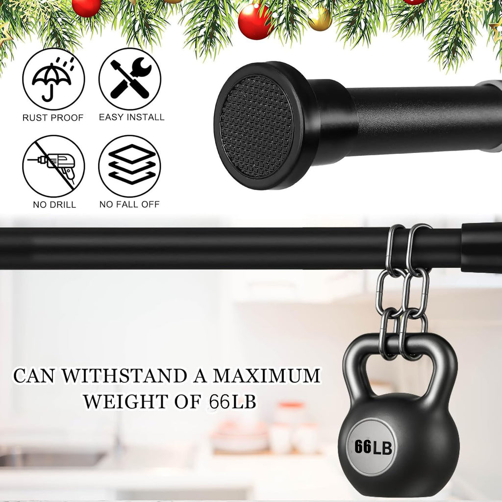 Adjustable holiday garland hanger for front door by AxiaTool, showcasing a sturdy design with hooks and festive decor.