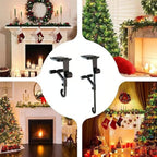 AxiaTool Christmas fireplace stocking and garland hanger, festive design with sturdy hooks for holiday decorations.