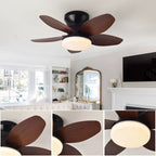 AxiaTool ceiling fan with integrated lights and remote control, showcasing sleek design and modern functionality.