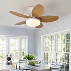 AxiaTool ceiling fan with integrated lights and remote control, featuring modern design and sleek finishes.