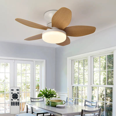 AxiaTool ceiling fan with integrated lights and remote control, featuring modern design and sleek finishes.