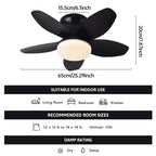 AxiaTool ceiling fan with integrated lights and remote control, featuring sleek blades and modern design for home improvement.