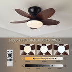 AxiaTool ceiling fan with integrated lights and remote control, showcasing sleek design and modern finishes.