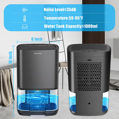 AxiaTool 2 in 1 dehumidifier for home in sleek black design, ideal for reducing moisture and improving air quality.