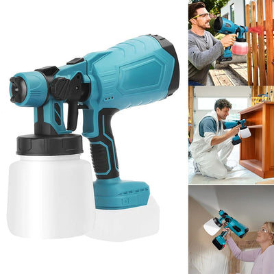 Cordless AxiaTool high-power paint sprayer, designed for versatile home improvement on various surfaces.