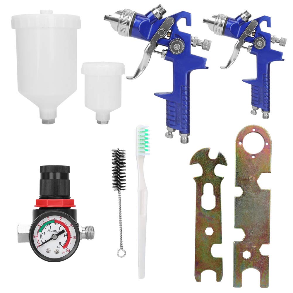 AxiaTool professional automotive topcoat spray gun set with ergonomic handle and adjustable nozzle for precision application.