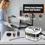 AxiaTool 2500W multi-head high-pressure steam cleaner with various attachments for versatile home cleaning tasks.