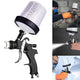 AxiaTool HVLP air spray gun with interchangeable 1.4, 1.7, and 2mm nozzles for precise home improvement projects.