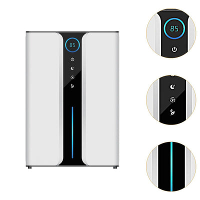 AxiaTool 2 in 1 portable dehumidifier with sleek design, compact size, and user-friendly controls for home use.