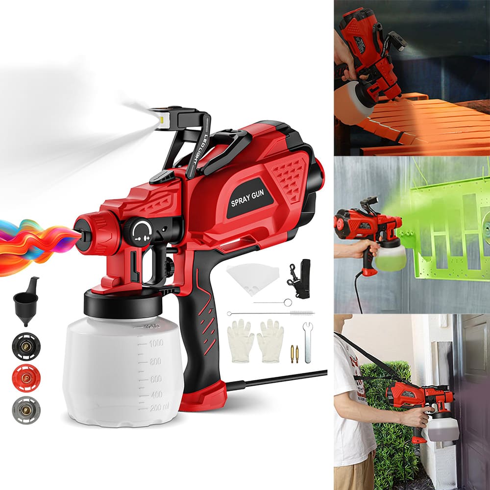 AxiaTool all-in-one paint sprayer featuring an integrated LED light for enhanced visibility during home improvement projects.