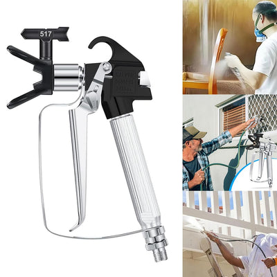 AxiaTool 3600PSI airless paint spray gun with 517 tip, showcasing a high-pressure design for home improvement projects.