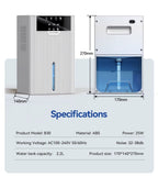 AxiaTool 2200ML electric dehumidifier with a sleek design, perfect for home use to reduce excess moisture.