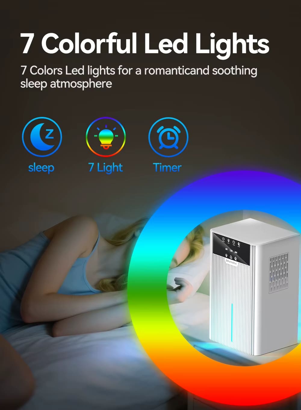 AxiaTool 2200ML electric dehumidifier in a modern home setting, showcasing sleek design and functional features.