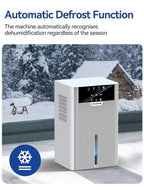 AxiaTool 2200ML electric dehumidifier with a sleek design, perfect for home use in reducing humidity levels.