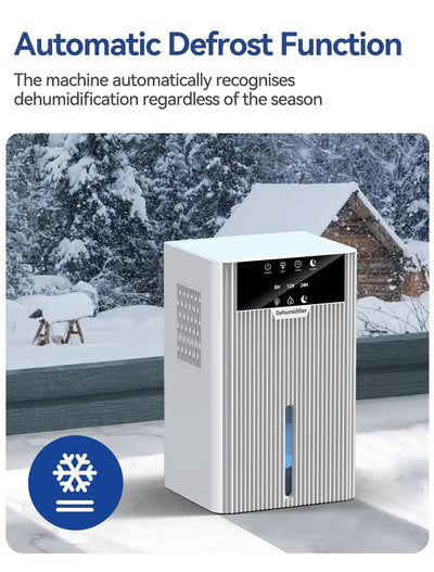 AxiaTool 2200ML electric dehumidifier with a sleek design, perfect for home use in reducing humidity levels.