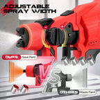 AxiaTool portable cordless paint sprayer with batteries, showcasing sleek design and ergonomic handle for easy use.