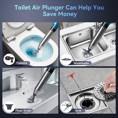 AxiaTool compressed air pipe cleaner featuring four suction cups for effective home improvement tasks.