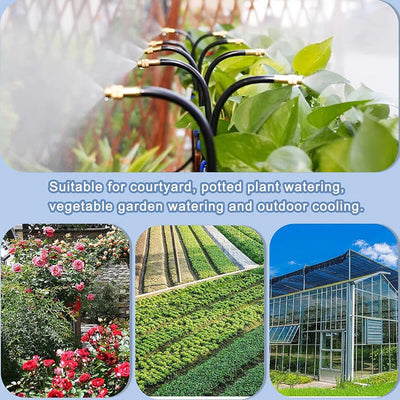 AxiaTool 360° adjustable drip irrigation system with flexible hose and connectors for efficient garden watering.