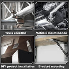 AxiaTool cordless electric ratchet wrench set with two batteries, ideal for outdoor and pool maintenance tasks.