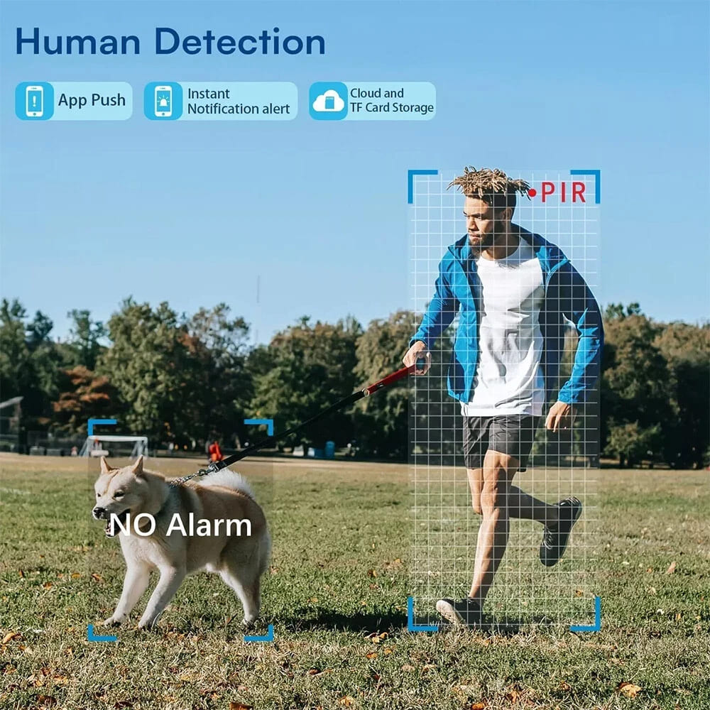 AxiaTool 2025 upgraded wireless solar security camera mounted outdoors, featuring a sleek design and clear lens for monitoring.