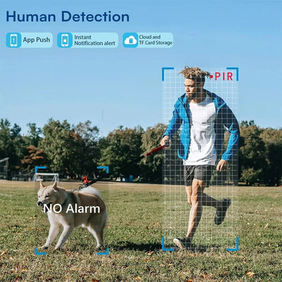 AxiaTool 2025 upgraded wireless solar security camera mounted outdoors, featuring a sleek design and clear lens for monitoring.