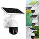 AxiaTool 2025 upgraded wireless solar security camera mounted outdoors, featuring a sleek design and clear lens.