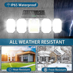 AxiaTool 2-pack solar security lights with 300 LEDs, designed for outdoor safety and illumination.