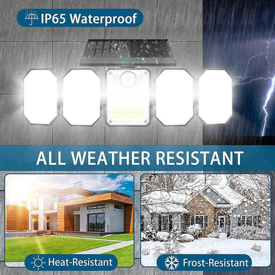 AxiaTool 2-pack solar security lights with 300 LEDs, designed for outdoor safety and illumination.