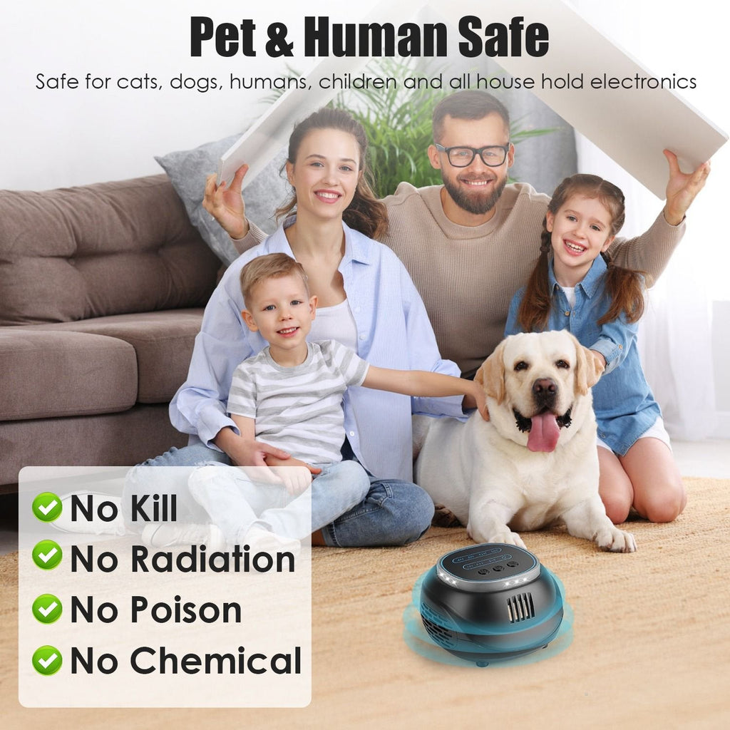 AxiaTool ultrasonic pest repeller designed to deter mice, rodents, and spiders in home environments.