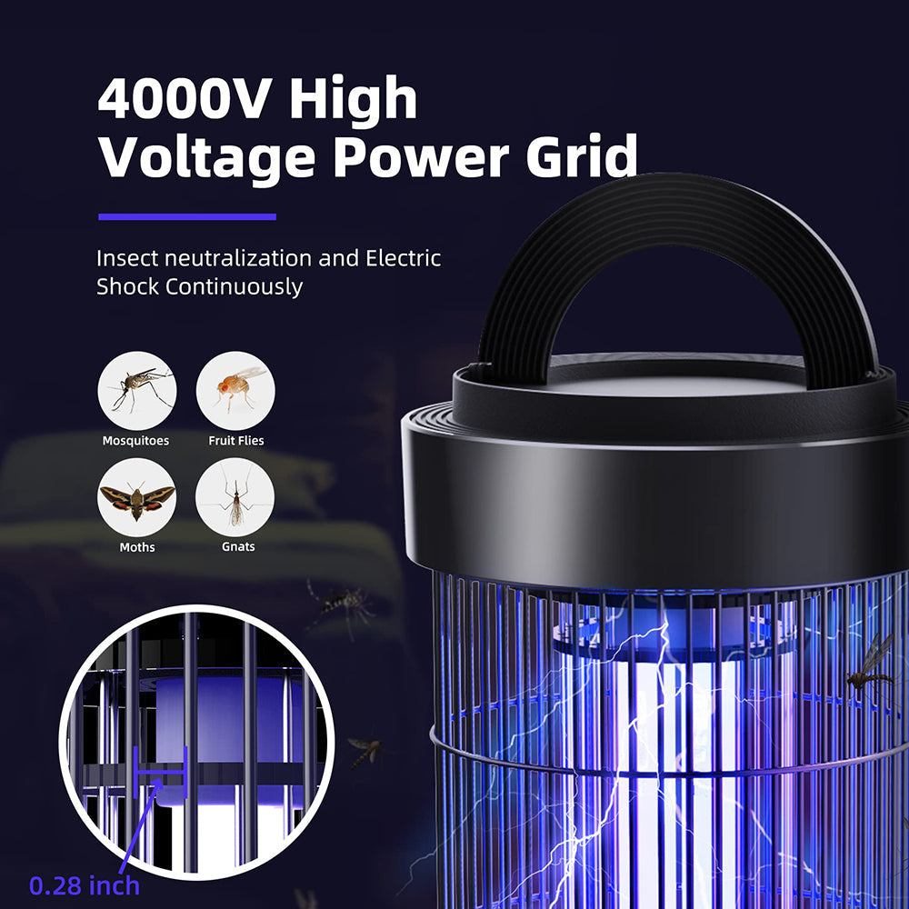 AxiaTool electronic bug zapper lantern for indoor and outdoor pest control, featuring a sleek design and bright light.