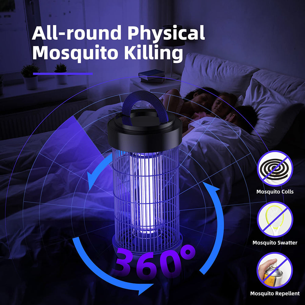 AxiaTool electronic bug zapper lantern for indoor and outdoor pest control, featuring a sleek design and bright light.