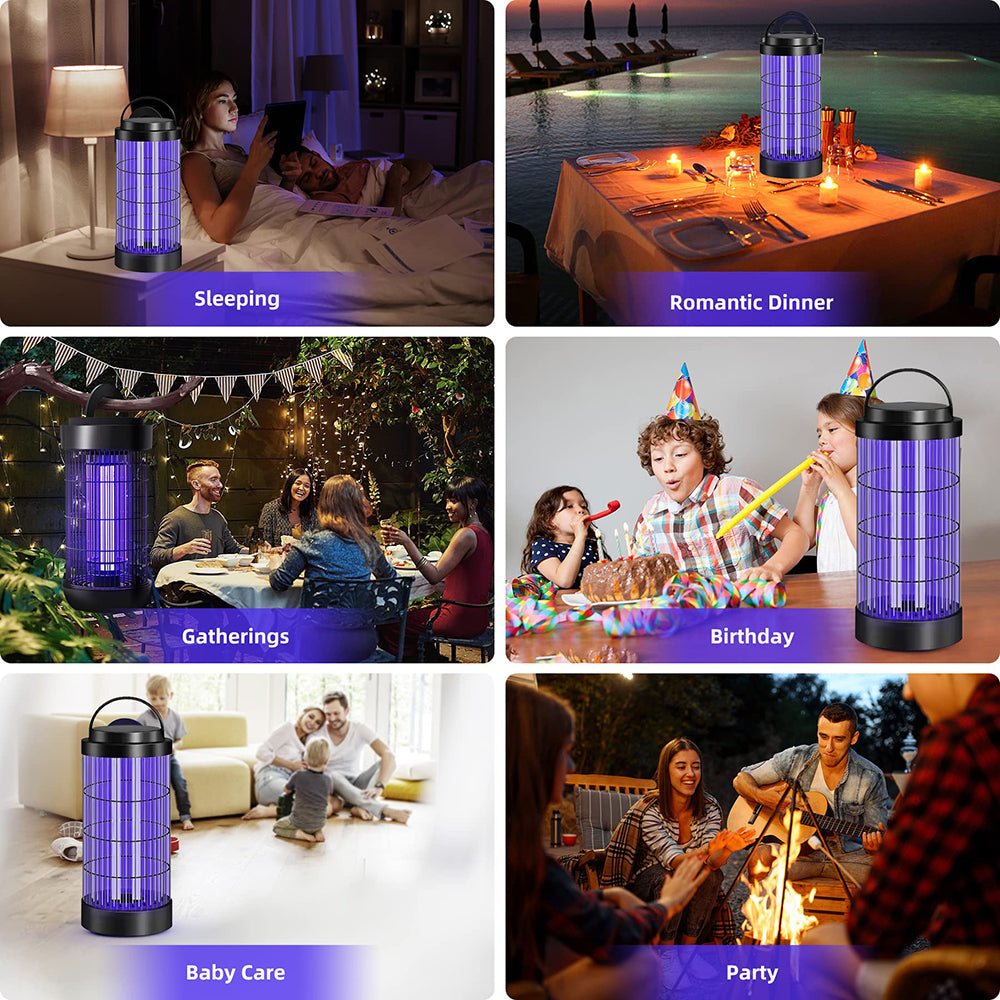 AxiaTool electronic bug zapper lantern for indoor and outdoor pest control with a sleek design and bright light.