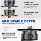 AxiaTool 2 in 1 Mini Pneumatic Chamfering Tool with ergonomic design and dual function for precise edge finishing.