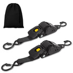 AxiaTool 2-inch auto self-retractable ratchet straps with durable hooks for secure load fastening and easy storage.