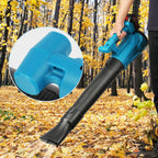 AxiaTool handheld cordless leaf blower with turbo jet design, 23,000 RPM, ideal for lawn care and gardening tasks.