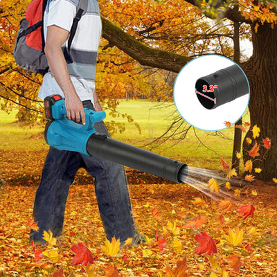 AxiaTool handheld cordless leaf blower with turbo jet design, showcasing its lightweight body and ergonomic handle.