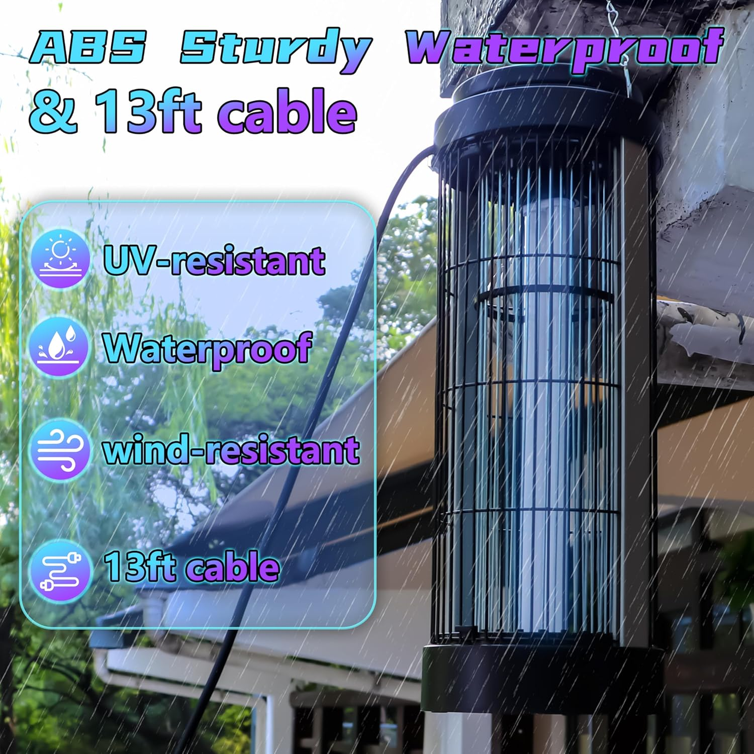 Electronic Bug Zapper with 13FT Power Cord