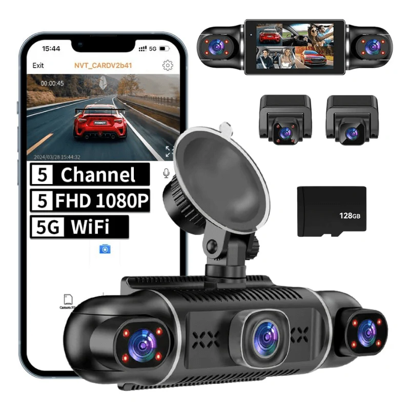360° View 5 Channel Dash Camera for Cars