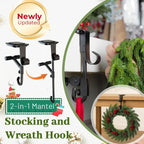 4/8 Pack Christmas Fireplace Stocking and Garland Hanger