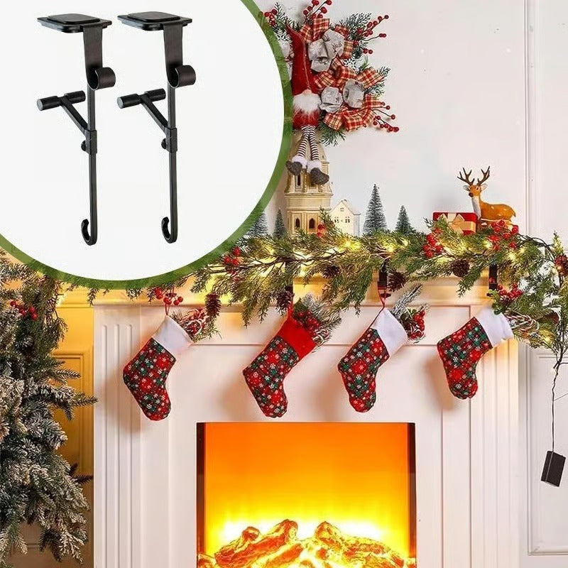 4/8 Pack Christmas Fireplace Stocking and Garland Hanger