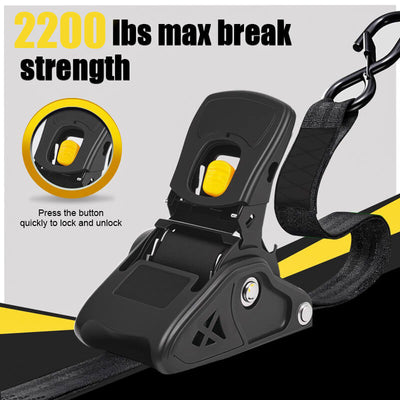 2 Inch Auto Self Retractable Ratchet Straps