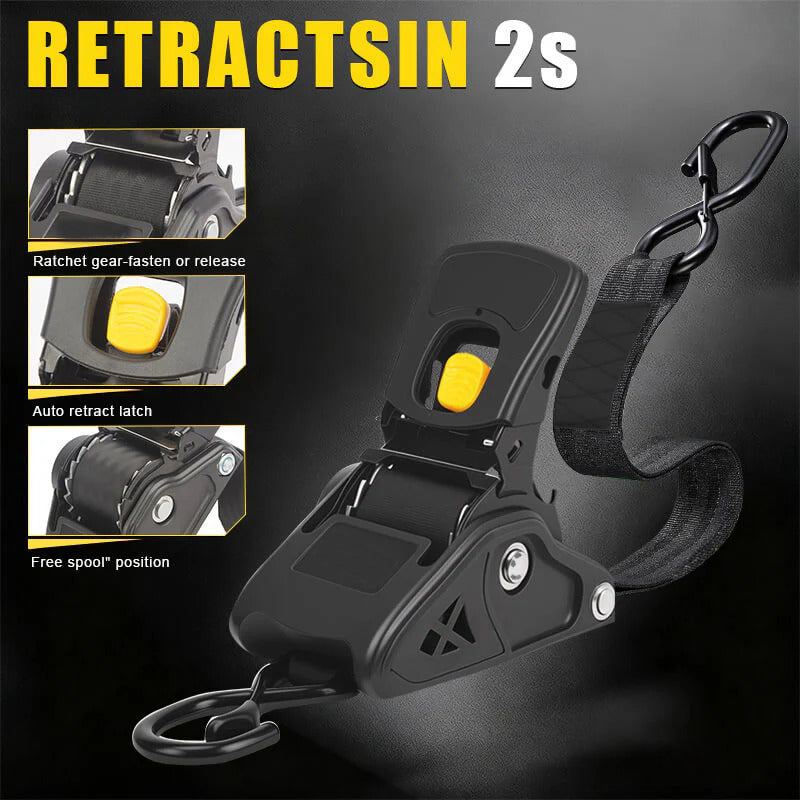2 Inch Auto Self Retractable Ratchet Straps