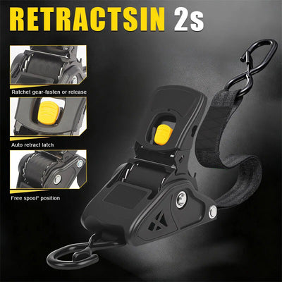 2 Inch Auto Self Retractable Ratchet Straps