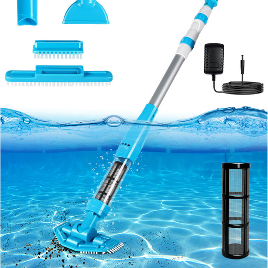 3-in-1 Cordless Pool Vacuum with Extension Rod